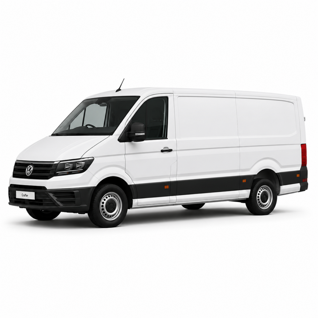 VW Crafter flach/ mittellang Transporter mieten bei Bautechnik Meißner