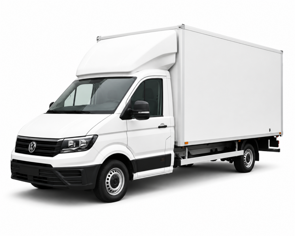 VW Crafter Koffer mit Ladebordwand mieten bei Bautechnik Meißner in Altenburg